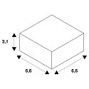 Luminaire adapter mechanical, for S-TRACK 3-Phase high-voltage track, traffic white RAL 9016