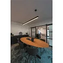 LED Pendant luminaire GLENOS, 200cm, UGR, 103W 3000K, black matt