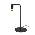 SLV Premium-LED Tischhleuchte KARPO FL, drehbar, schwenkbar, CRi >90, Touch-Dimmer (3-stufig), 6.2W 3000K 360lm 40°, schwarz