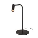 SLV Premium-LED Tischhleuchte KARPO FL, drehbar, schwenkbar, CRi >90, Touch-Dimmer (3-stufig), 6.2W 3000K 360lm 40°, schwarz
