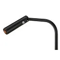 SLV Premium-LED Tischhleuchte KARPO FL, drehbar, schwenkbar, CRi >90, Touch-Dimmer (3-stufig), 6.2W 3000K 360lm 40°, schwarz