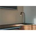 SLV Premium-LED Tischhleuchte KARPO FL, drehbar, schwenkbar, CRi >90, Touch-Dimmer (3-stufig), 6.2W 3000K 360lm 40°, schwarz