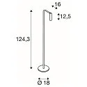 SLV Premium-LED Stehleuchte KARPO FL, drehbar, schwenkbar, CRi >90, Touch-Dimmer (3-stufig), 6.2W 3000K 430lm 40°, weiß