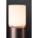 SLV Pollerleuchte ROX ACRYL, IP65 IK02, zylindrisch, E27 max. 20W, Edelstahl 304 / Diffusor opalweiß, offenes Kabel, 90cm