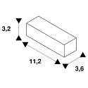 Feed-In for 3-Phase High voltage Track Earth left, Feed-In 1, black