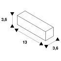  EUTRAC Mitteleinspeiser für 3-Phasen HV-Schiene, weiß
