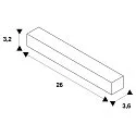 Straight coupler for 3-Phase High voltage Track, black