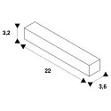 Flex coupler for 3-Phase High voltage Track, black
