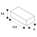  EUTRAC Feed-In for 3-Phase high-voltage recessed track, protective conductor right, white
