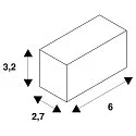  Endkappe für EUTRAC® 3-Phasen Stromschiene (Einbauversion), Weiß