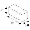  Längsverbinder für EUTRAC®3-Phasen Stromschiene (Einbauversion), elektrisch / mechanisch (Set), Weiß