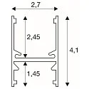 H-PROFIL für LED-Strips bis 16mm Breite