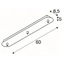 FITU Canopy for FITU PD Pendant luminaires, TRIPPLE, LANG, max. 16A, black