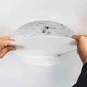 SLV LED Ceiling recessed luminaire MEDO 30 EL, frameless version, Ø 29cm, 14W 3000/4000K 105°, white