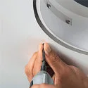 SLV LED Ceiling recessed luminaire MEDO 30 EL, frameless version, Ø 29cm, 14W 3000/4000K 105°, white