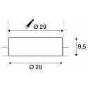 SLV LED Ceiling recessed luminaire MEDO 30 EL, frameless version, Ø 29cm, 14W 3000/4000K 105°, white