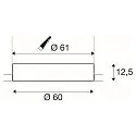 SLV LED Deckeneinbauleuchte MEDO 60 EL, rahmenlose Version, Einbau Ø 60.6cm, 36W 3000/4000K 5000lm 105°, Weiß
