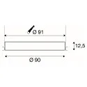 SLV LED Ceiling recessed luminaire MEDO 90 DL, frameless version, 105°, 3000/4000K, 10150lm, white