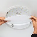 SLV LED Ceiling recessed luminaire MEDO 30 EL, frame version, Ø 29cm, 14W 3000/4000K 105°, white