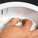 SLV LED Ceiling recessed luminaire MEDO 30 EL, frame version, Ø 29cm, 14W 3000/4000K 105°, white