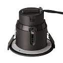 Outdoor Einbau-Downlight  VARU QPAR51 DL, IP65 IK02, Ø 10cm / DA 75mm, GU10 LED max. 5W, schwarz