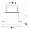 Outdoor Einbau-Downlight  VARU QPAR51 DL, IP65 IK02, Ø 10cm / DA 75mm, GU10 LED max. 5W, schwarz