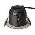 SLV Outdoor Einbau-Downlight  VARU QPAR51 DL, IP65 IK02, Ø 10cm / DA 75mm, GU10 LED max. 5W, schwarz / weiß