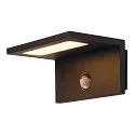 LED Outdoor Wandleuchte ANGOLUX S WL, IP44, 9.8W 3000K 560lm 100°, mit IR-Sensor, Anthrazit