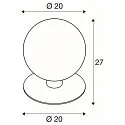 SLV Outdoor Stehleuchte GLOO PURE 27 Pole, E27, IP44 IK04, Schirm Ø 20cm, Höhe 27cm, Anthrazit
