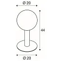 SLV Outdoor Stehleuchte GLOO PURE 44 Pole, E27, IP44 IK04, Schirm Ø 20cm, Höhe 44cm, Anthrazit