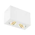 LED Ceiling luminaire TRILEDO Double, 16W 3000K 1340lm 38°, 30° separately swiveling, white