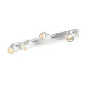 SLV Wand- und Deckenleuchte PURI CW, Quad, 4x GU10 QPAR51, mit Dekoringen, Weiß