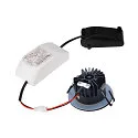 SLV Outdoor LED Einbau-Downlight PATTA-I ROUND DTW, IP65 IK02, 7.3W 1800-3000K 440lm, CRi 97, Dim-to-Warm, starr, schwarz