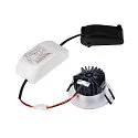 SLV Outdoor LED Einbau-Downlight PATTA-I ROUND DTW, IP65 IK02, 7.3W 1800-3000K 440lm, CRi 97, Dim-to-Warm, starr, Alu gebürstet