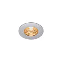 SLV Outdoor LED Einbau-Downlight PATTA-I ROUND DTW, IP65 IK02, 7.3W 1800-3000K 440lm, CRi 97, Dim-to-Warm, starr, Alu gebürstet