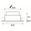 SLV Outdoor LED Einbau-Downlight PATTA-I ROUND DTW, IP65 IK02, 7.3W 1800-3000K 440lm, CRi 97, Dim-to-Warm, starr, Alu gebürstet