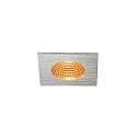 SLV LED Outdoor Einbau-Downlight PATTA-I SQUARE DTW, IP65 IK02, 7.3W 1800-3000K 440lm, CRi 97, Dim-to-Warm, starr, Alu gebürstet