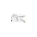 SLV Premium-LED Wandleuchte KARPO BEDSIDE, 6.6W 3000K 390lm 36°, dimmbar, mit 2 USB-Anschlüssen, Weiß