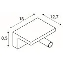 SLV Premium-LED Wandleuchte KARPO BEDSIDE, 6.6W 3000K 390lm 36°, dimmbar, mit 2 USB-Anschlüssen, Weiß