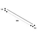 1-Phase high-voltage track, surface mounting, 3 meter, max. 16A, black