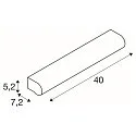 SLV Premium-LED Wandleuchte MARYLIN, IP44, Chrom / Weiß, 120°, Länge 40cm, 10W 3000K 680lm