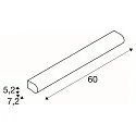 SLV Premium-LED Wandleuchte MARYLIN, IP44, Chrom / Weiß, 120°, Länge 60cm, 15W 3000K 1000lm
