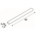 SLV Premium-LED Wandleuchte MARYLIN, IP44, Chrom / Weiß, 120°, Länge 90cm, 21W 3000K 1400lm