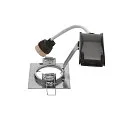 SLV Deckeneinbauleuchte PIKA, GU10 QPAR51, quadratisch, starr, chrom