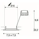 SLV Deckeneinbauleuchte PIKA, GU10 QPAR51, quadratisch, starr, chrom