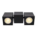 SLV Wand- und Deckenleuchte ALTRA DICE II, 2x GU10, horizontal + vertikal drehbar, Schwarz
