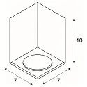 SLV Deckenleuchte ALTRA DICE CL, Single, GU10 QPAR51, Schwarz