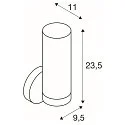 SLV Wandleuchte WL 105 Badleuchte/Spiegelleuchte, Doppelglas, 1x E14, IP44, chrom