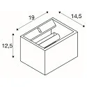 SLV Wandleuchte PLASTRA QT-DE12 WL Gipsleuchte, R7s 118mm, weiß
