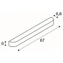 SLV LED Wandleuchte ARLINA 60 WL Bad-/Spiegelleuchte, 20W, 3000K, 1400lm, IP20, alu